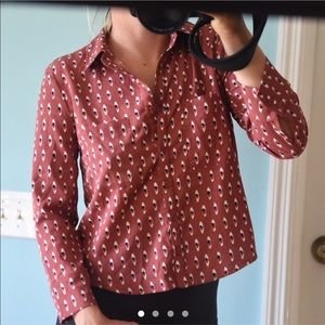 Amuse Society 70’s style collared shirt (size XS)